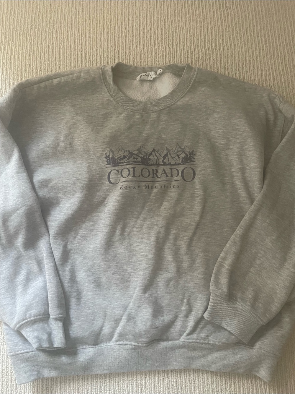 Colorado Rocky Mountains Crewneck Sweater - Light Gray size small b27
